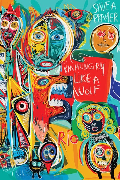 Neo-expressionism: I'm Hungry Like A Wolf by Emmanuel Signorino