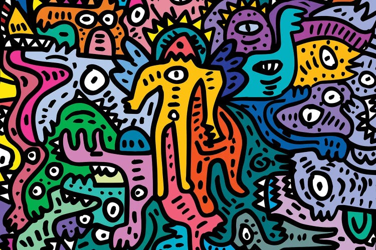 Graffiti Color Cool Monsters by Emmanuel Signorino wall art