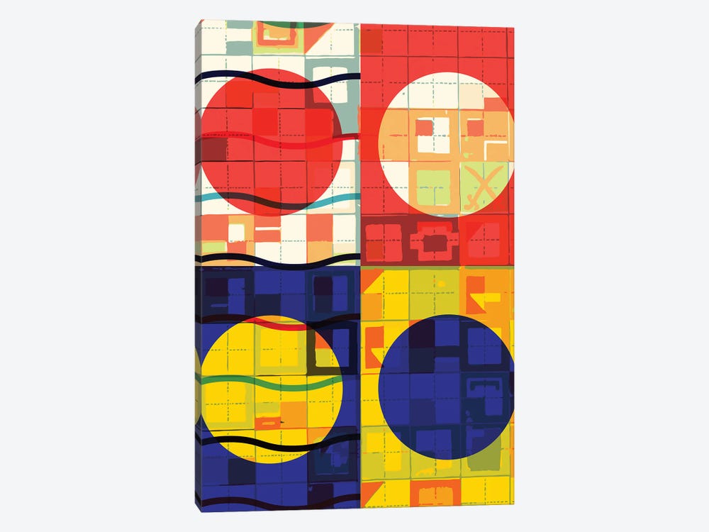 Four Circles Abstract by Emmanuel Signorino 1-piece Art Print