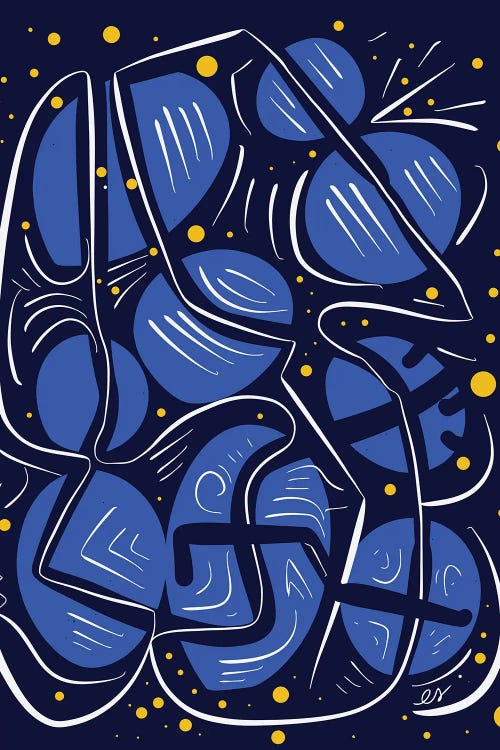 Blue Universe Galaxy by Emmanuel Signorino wall art