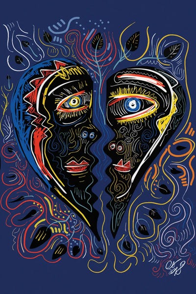 Black Masks Of Love In The Night