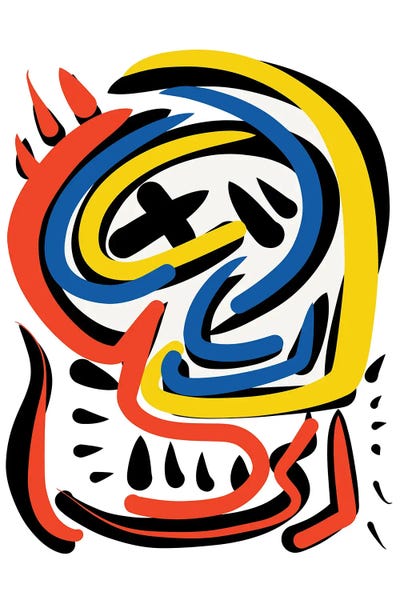 Abstract Face Full Of Energy by Emmanuel Signorino acrylic art print