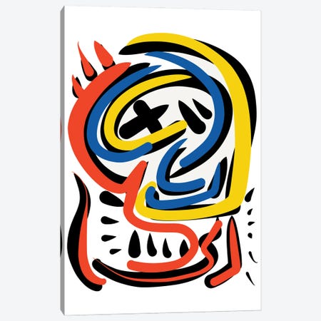 Abstract Face Full Of Energy Canvas Print #EMM150} by Emmanuel Signorino Canvas Wall Art