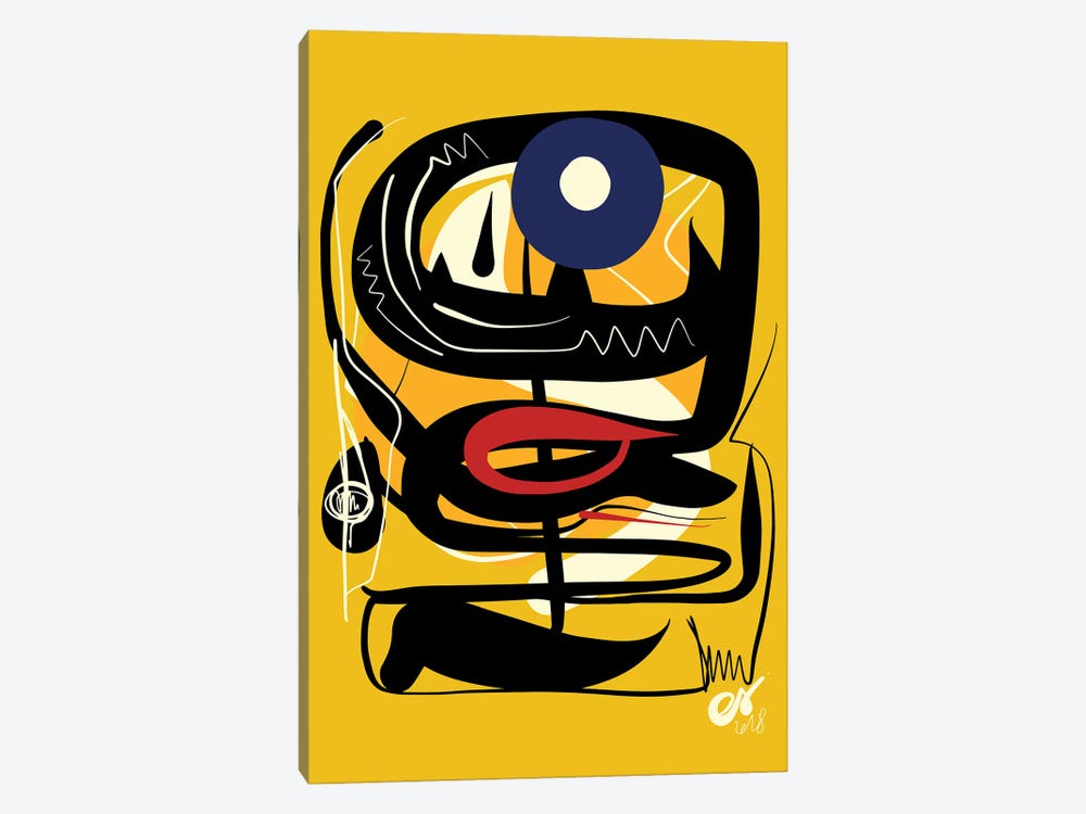 Yellow African Blue Eye 1-piece Canvas Artwork