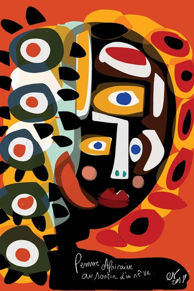 African Heritage: African Woman Is Dreaming by Emmanuel Signorino