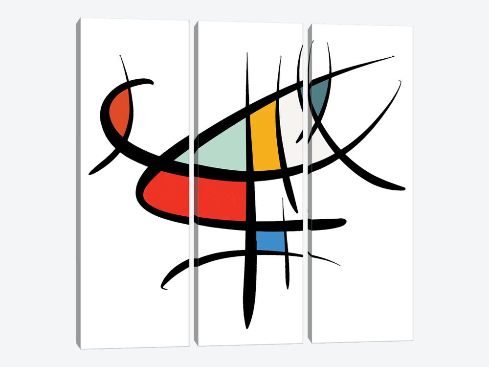 Motif Abstrait 162 by Emmanuel Signorino 3-piece Canvas Artwork