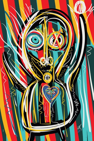 Blue Heart by Emmanuel Signorino acrylic art print