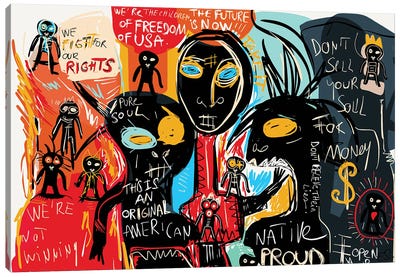 We Are The Children Of Freedom Of America Canvas Art Print - Emmanuel Signorino