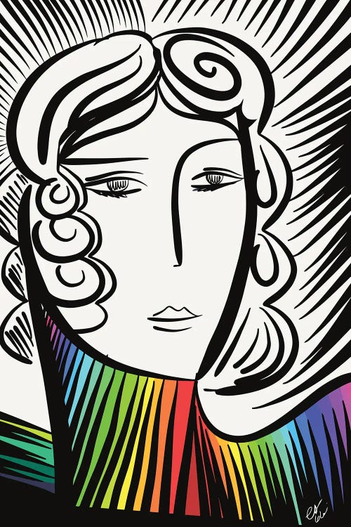 The Rainbow Girl by Emmanuel Signorino wall art
