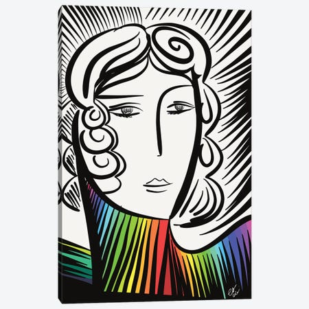 The Rainbow Girl Canvas Print #EMM183} by Emmanuel Signorino Canvas Print