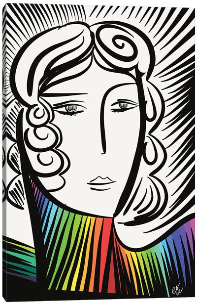The Rainbow Girl Canvas Art Print - Emmanuel Signorino