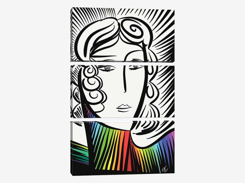 The Rainbow Girl by Emmanuel Signorino 3-piece Art Print