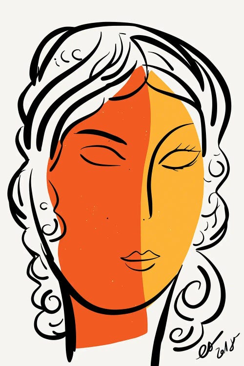 The Orange Yellow Portrait Of A Woman