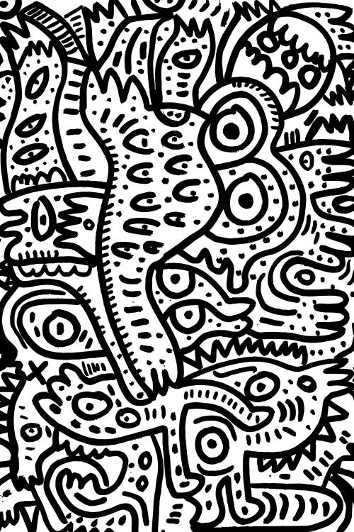 Summer Monsters In Black And White by Emmanuel Signorino wall art