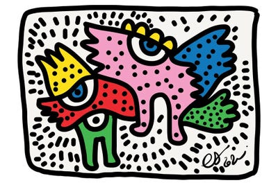 African Graffiti Birds by Emmanuel Signorino acrylic art print