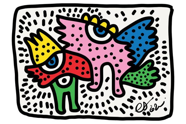 African Heritage: African Graffiti Birds by Emmanuel Signorino