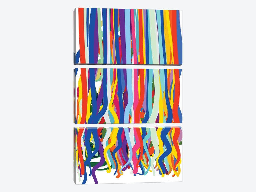 Dripping Colours Pop Art by Emmanuel Signorino 3-piece Canvas Artwork