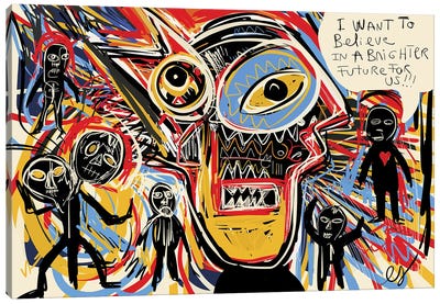 I Want To Believe In A Brighter Future For Us Canvas Art Print - Neo-expressionism