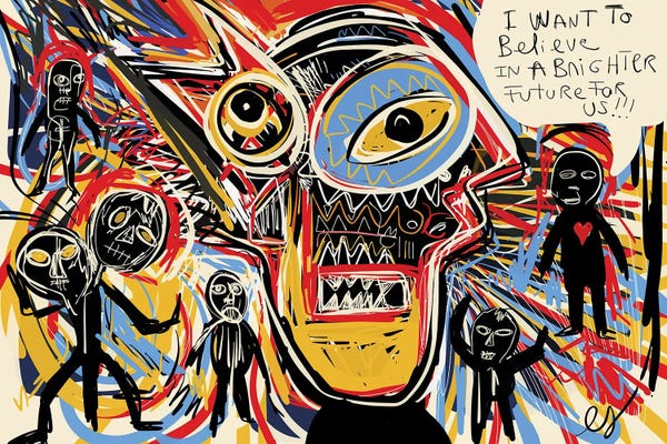 Neo-expressionism: I Want To Believe In A Brighter Future For Us by Emmanuel Signorino