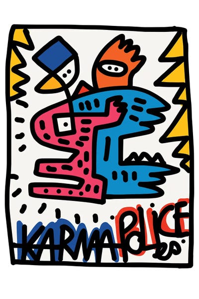 Graffiti Karma Police by Emmanuel Signorino acrylic art print