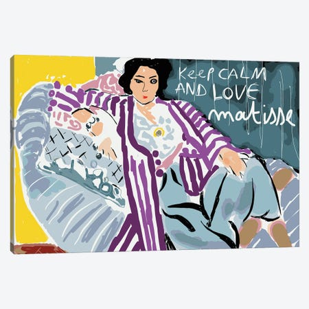 Keep Calm And Love Matisse Canvas Print #EMM21} by Emmanuel Signorino Art Print