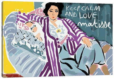 Keep Calm And Love Matisse Canvas Art Print - Emmanuel Signorino