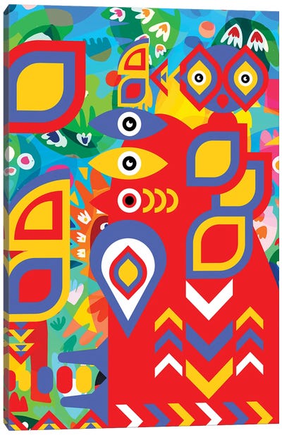 Maya Spirit In The Jungle Canvas Art Print - Emmanuel Signorino