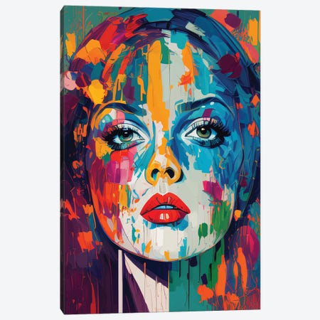 Pop Art Colorful Elegant Portrait Canvas Print #EMM224} by Emmanuel Signorino Canvas Art Print