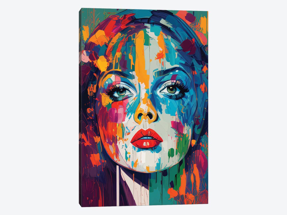 Pop Art Colorful Elegant Portrait by Emmanuel Signorino 1-piece Canvas Art