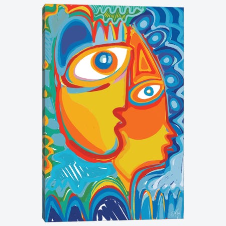 The Blue Dream Graffiti Of Love Canvas Print #EMM231} by Emmanuel Signorino Art Print