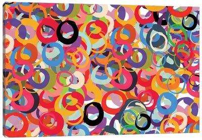 Infinite Circles Of Love Canvas Art Print - Artwork Similar to Wassily Kandinsky