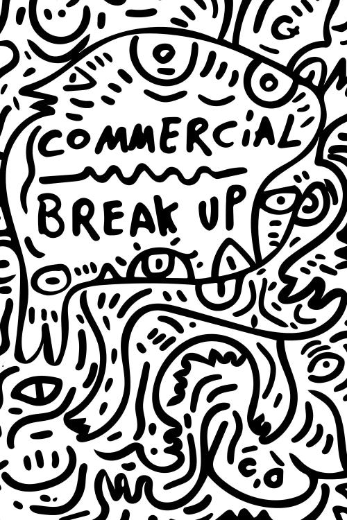 Commercial Break Up Graffiti by Emmanuel Signorino wall art