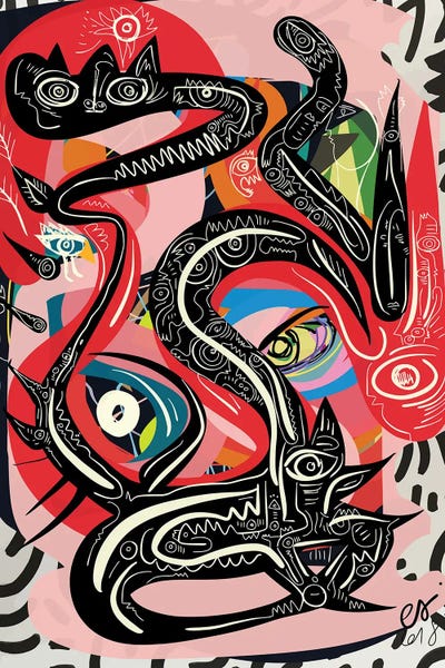 Black Snake Spirit Is Alive by Emmanuel Signorino acrylic art print