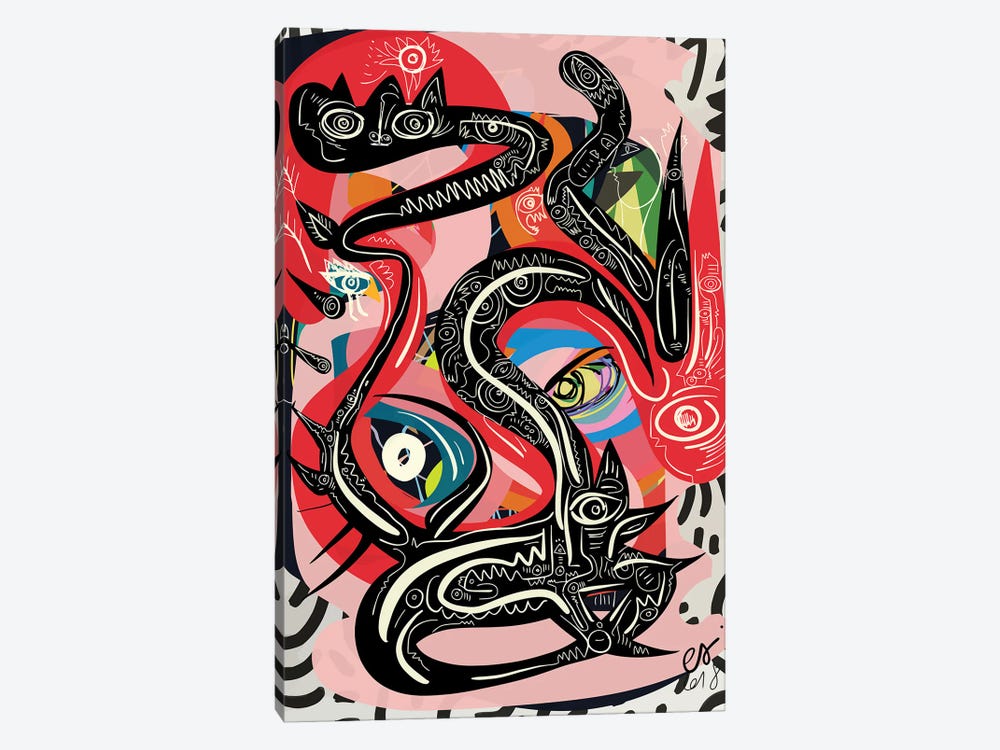 Black Snake Spirit Is Alive by Emmanuel Signorino 1-piece Canvas Art