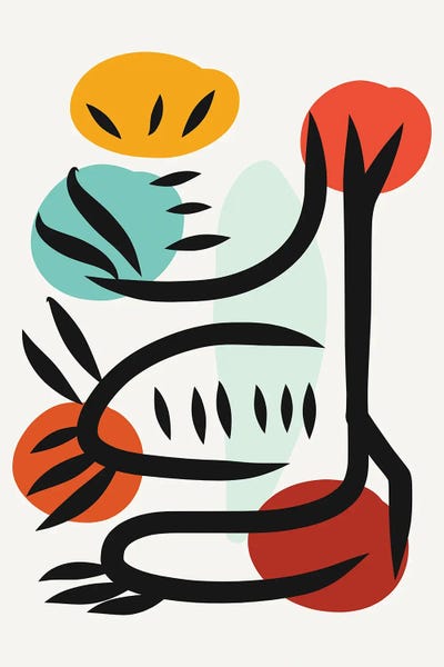 African Minimal Symbolic Tree by Emmanuel Signorino acrylic art print