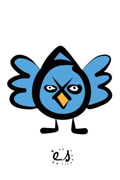 Blue Bird Is Watching You by Emmanuel Signorino acrylic art print