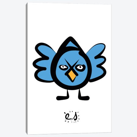 Blue Bird Is Watching You Canvas Print #EMM40} by Emmanuel Signorino Canvas Print