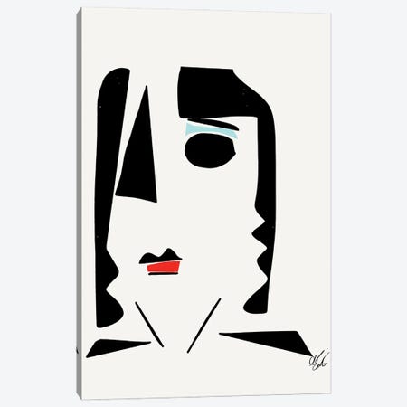 Minimal Geometric Portrait Of A Woman Canvas Print #EMM42} by Emmanuel Signorino Art Print