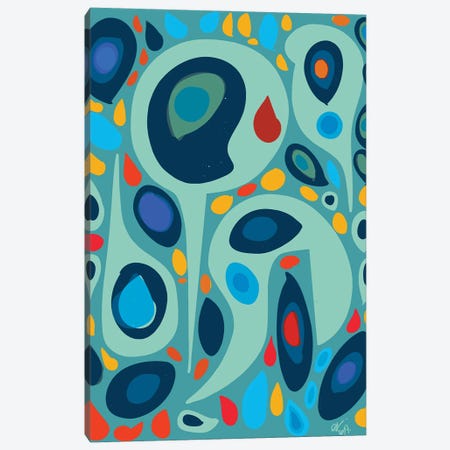 Blue Shapes Of Love Canvas Print #EMM45} by Emmanuel Signorino Canvas Artwork