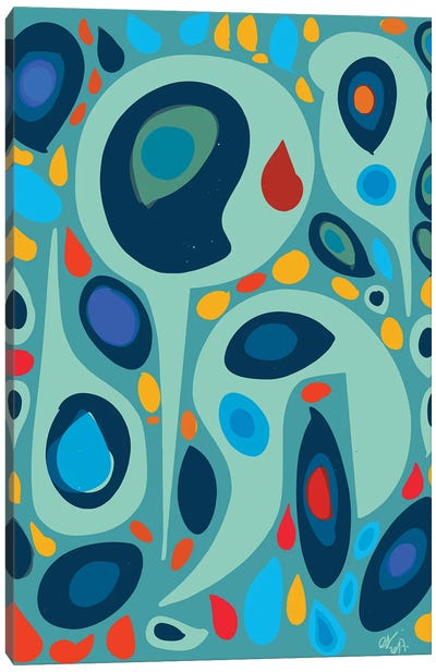 Blue Shapes Of Love Canvas Art Print - Emmanuel Signorino