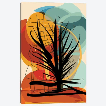 Tree In The African Sunset Canvas Print #EMM66} by Emmanuel Signorino Canvas Art