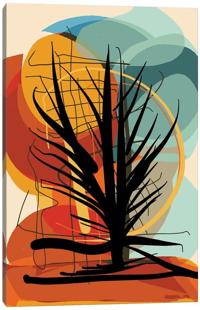 Tree In The African Sunset Canvas Art Print - Emmanuel Signorino