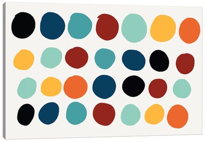 Dots Pills Abstract Art Canvas Art Print - Polka Dot Patterns