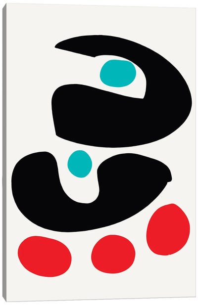 Energy Of Life With Red Dots Canvas Art Print - Emmanuel Signorino