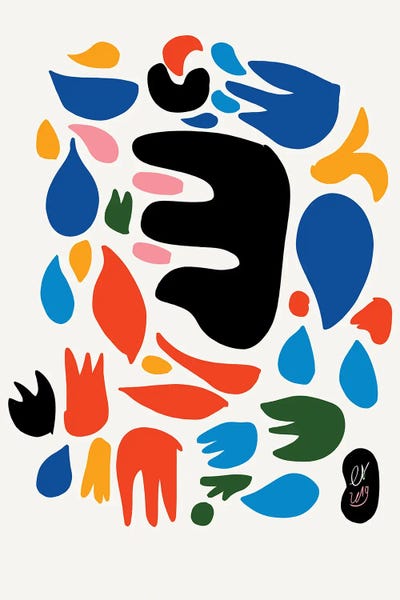 The Cut Outs Collection: Abstract Flowers Decorative by Emmanuel Signorino