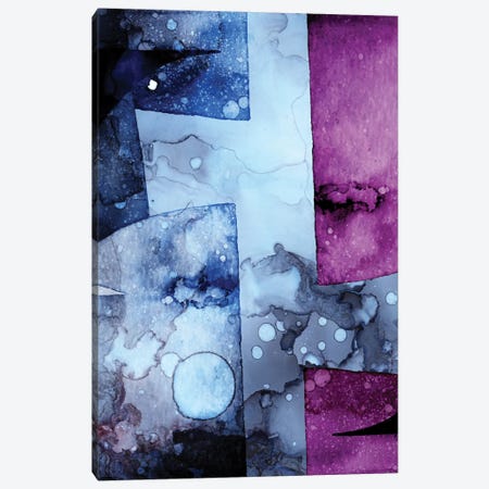 Purple Watercolor Abstract Mystic Canvas Print #EMM78} by Emmanuel Signorino Canvas Artwork