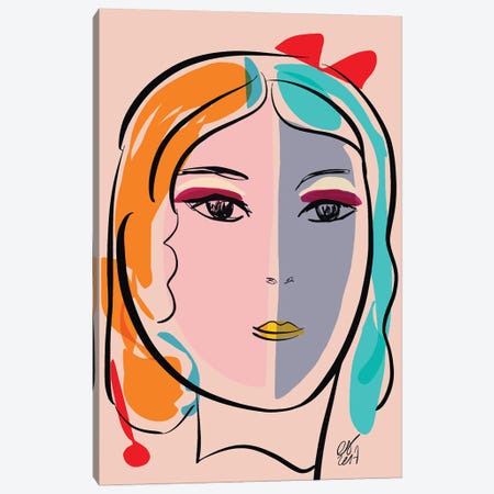 Pastel Portrait Of Stefania Canvas Print #EMM87} by Emmanuel Signorino Canvas Wall Art