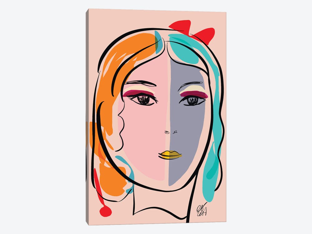 Pastel Portrait Of Stefania by Emmanuel Signorino 1-piece Canvas Print