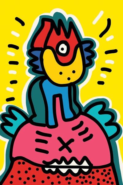 Monsters: Pink Monster And His Friend by Emmanuel Signorino