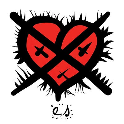 Red Heart My Love by Emmanuel Signorino acrylic art print